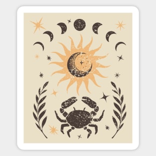 Vintage Celestial Cancer Zodiac for Astrology Lovers Sticker